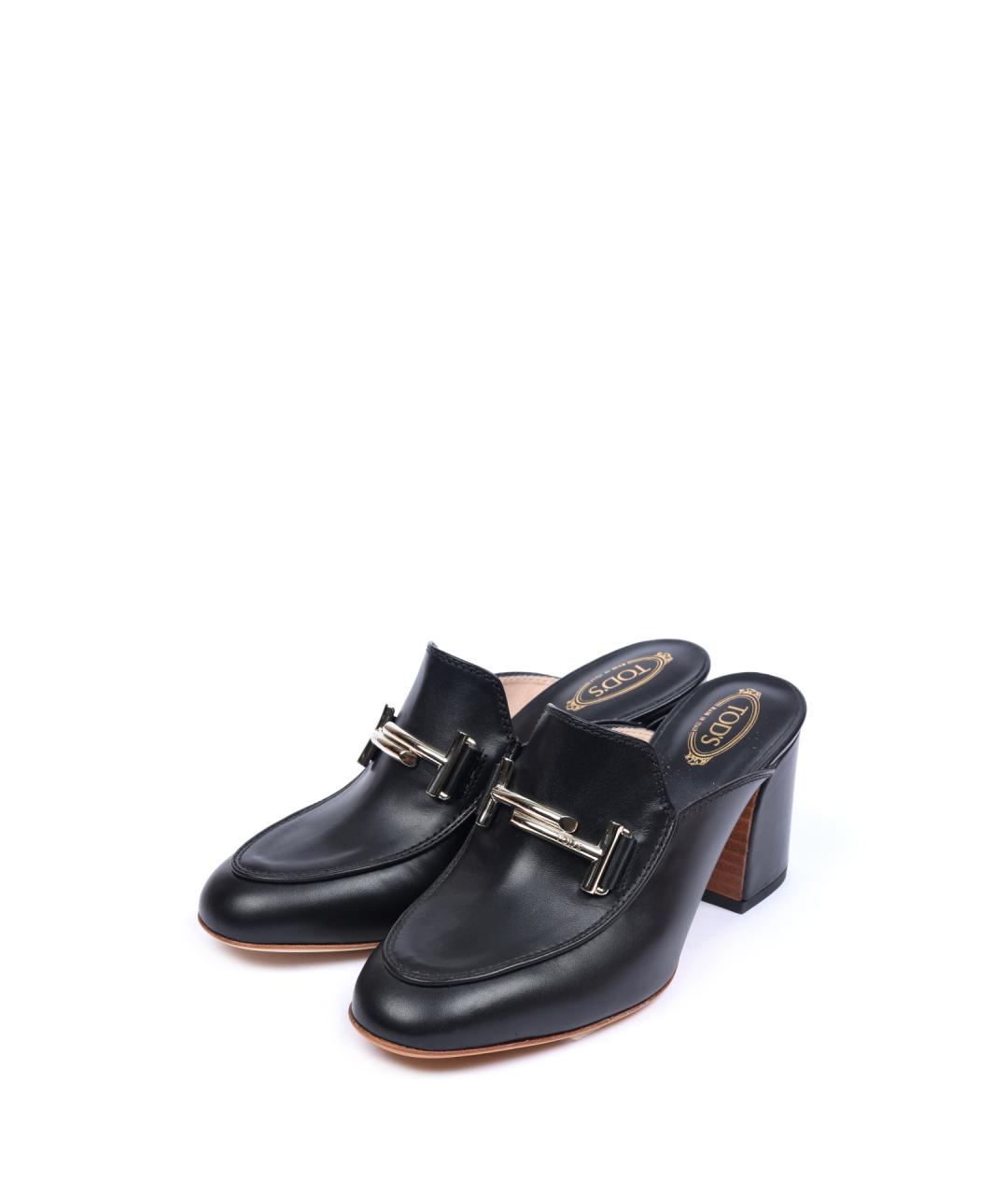 TOD'S Черные сабо, фото 2