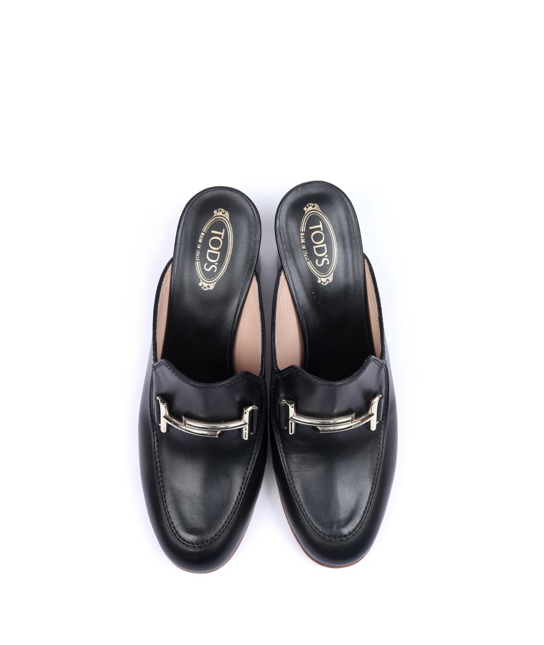 TOD'S Черные сабо, фото 4