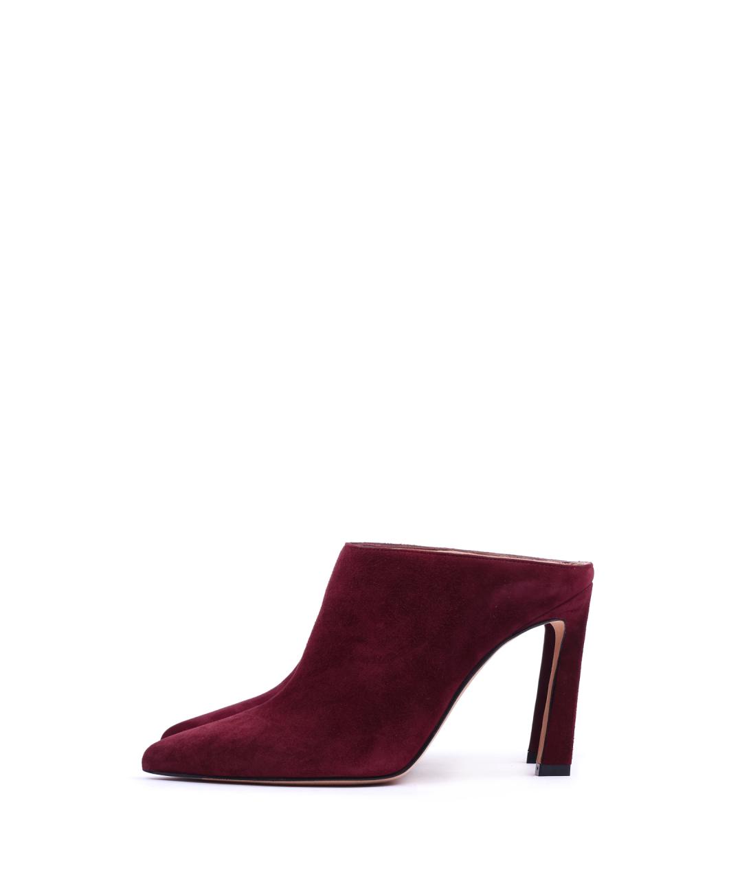 STUART WEITZMAN Красные замшевые мюли, фото 5