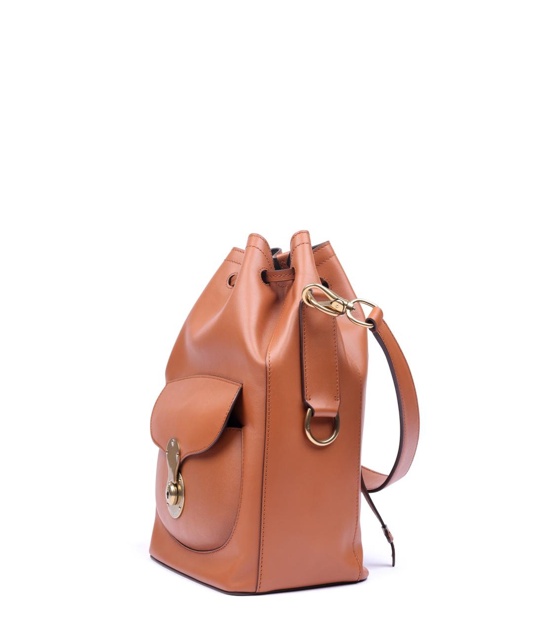 RALPH LAUREN Коричневый кожаный рюкзак, фото 3