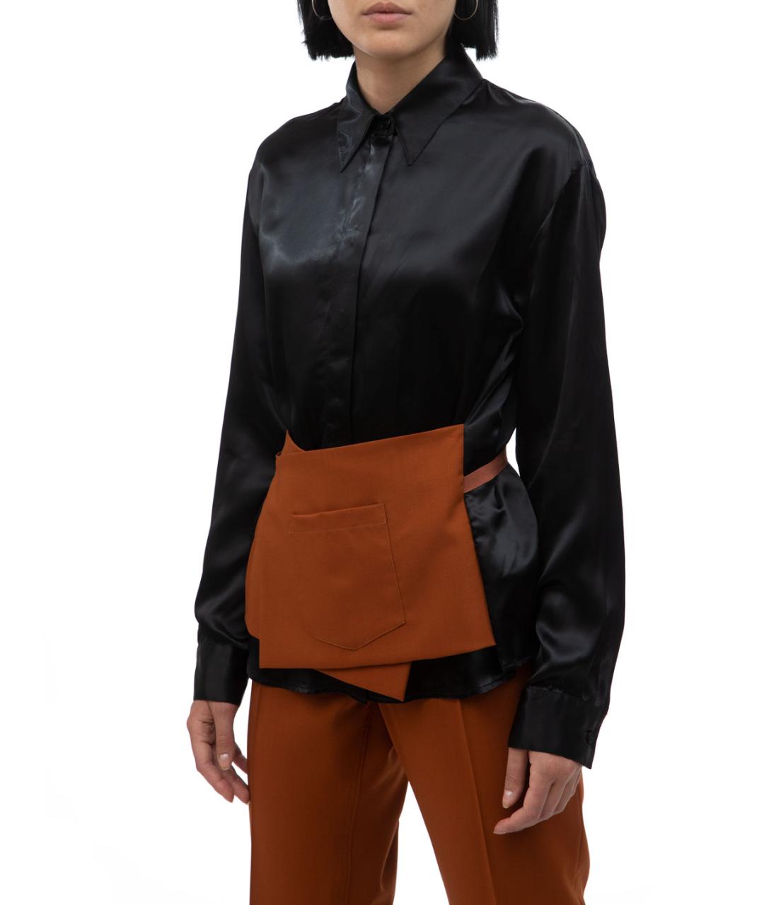 MM6 MAISON MARGIELA Черная вискозная рубашка, фото 2