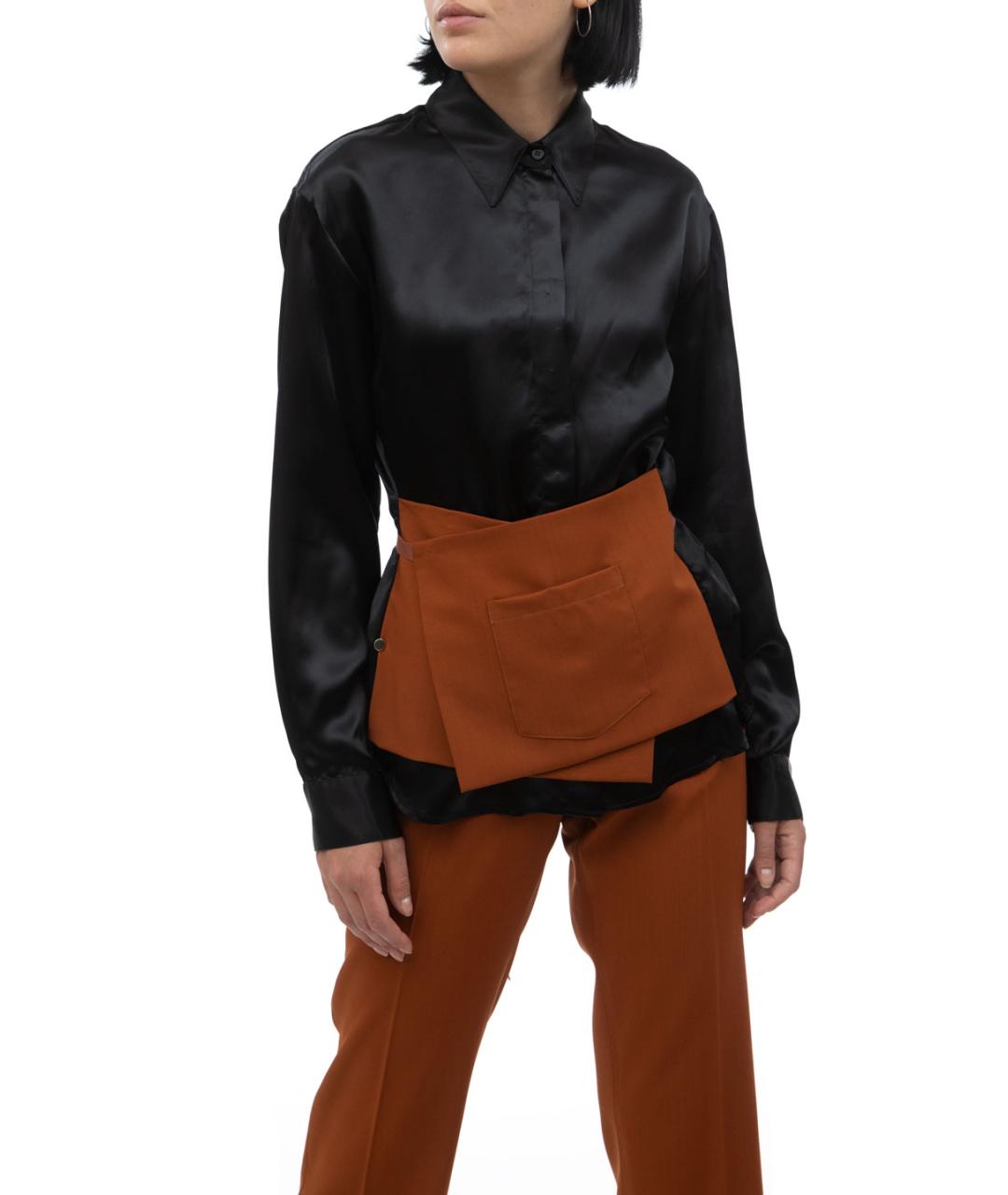 MM6 MAISON MARGIELA Черная вискозная рубашка, фото 3