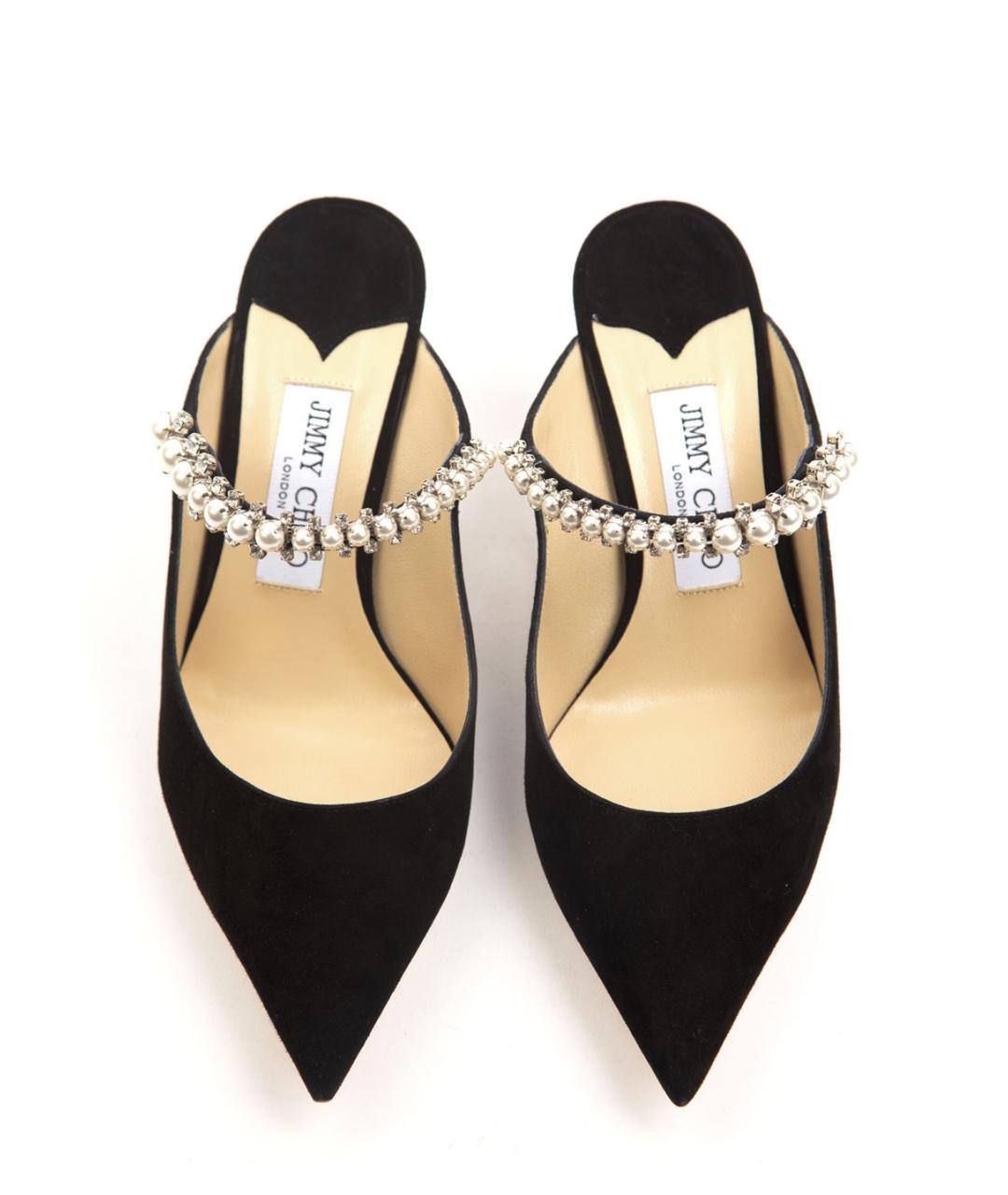 JIMMY CHOO Черные замшевые мюли, фото 2