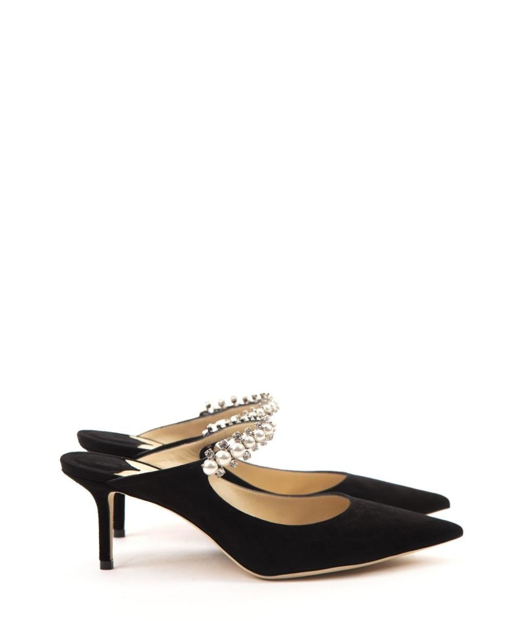 JIMMY CHOO Черные замшевые мюли, фото 1