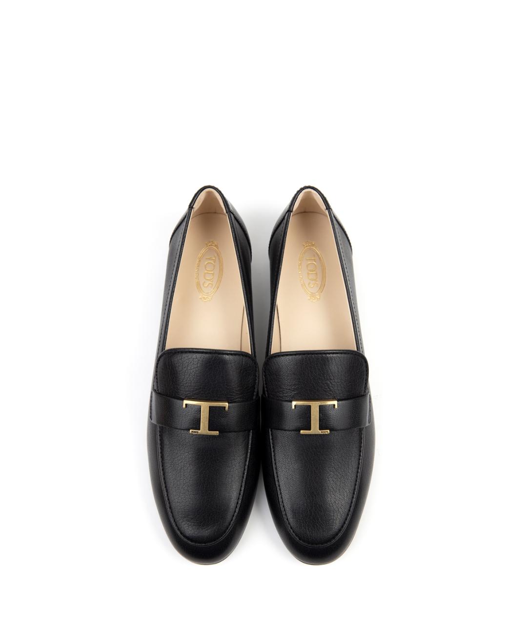 TOD'S Черные кожаные лоферы, фото 2