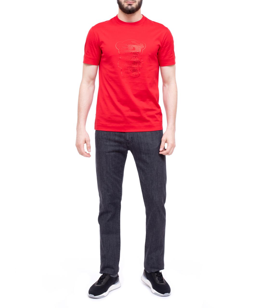 EMPORIO ARMANI Черные хлопковые прямые джинсы, фото 2