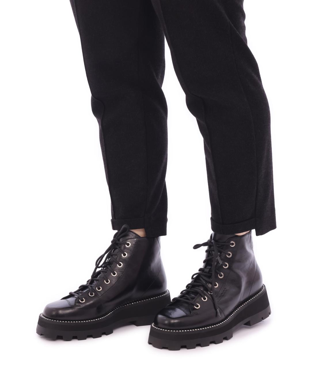 JIMMY CHOO Черные кожаные ботинки, фото 6