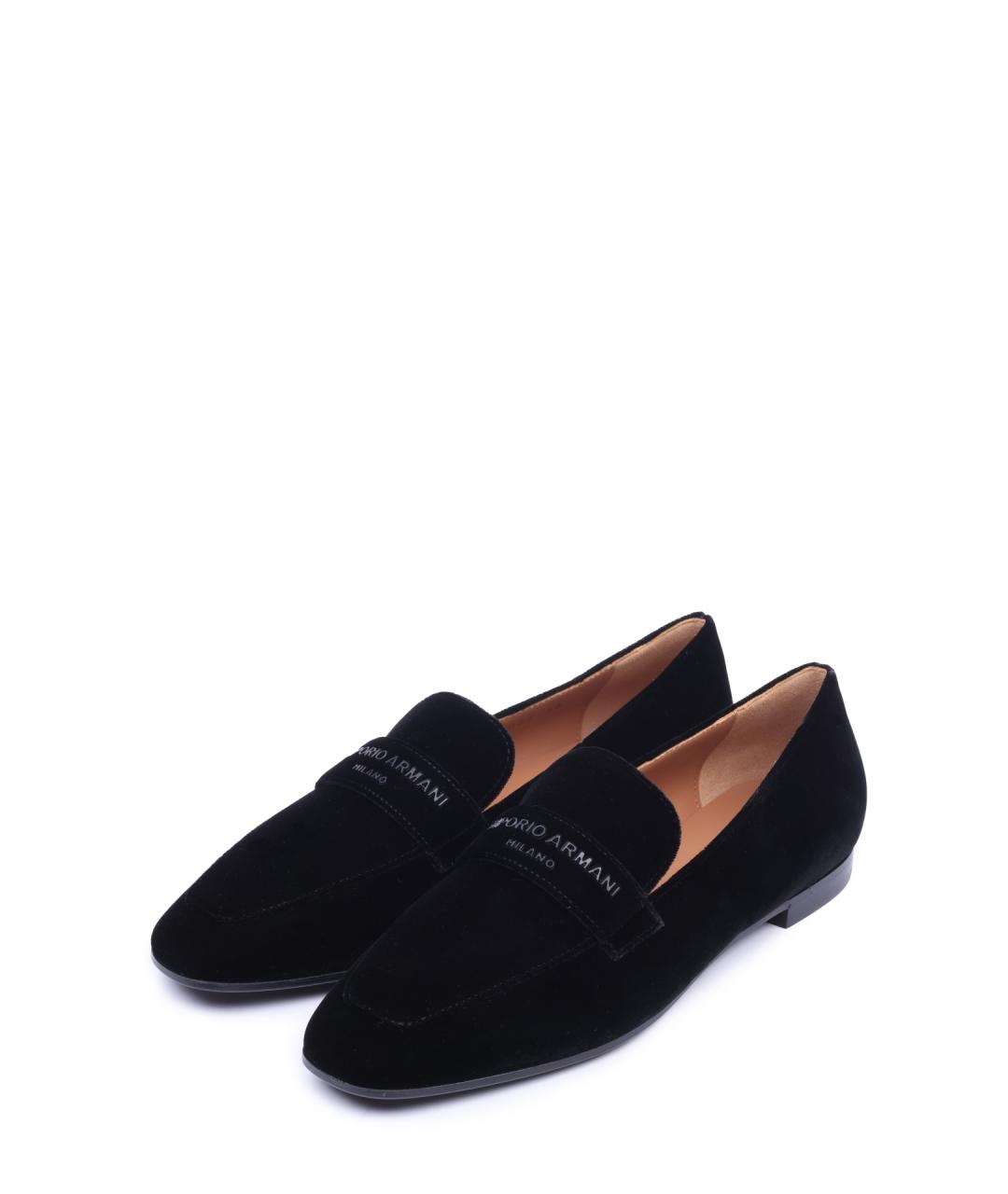 EMPORIO ARMANI Черные мокасины, фото 2