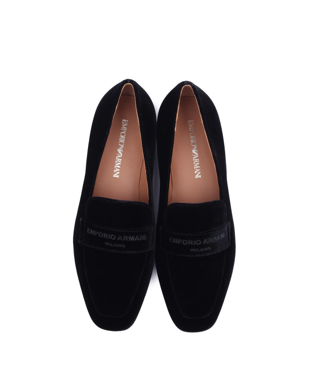 EMPORIO ARMANI Черные мокасины, фото 4