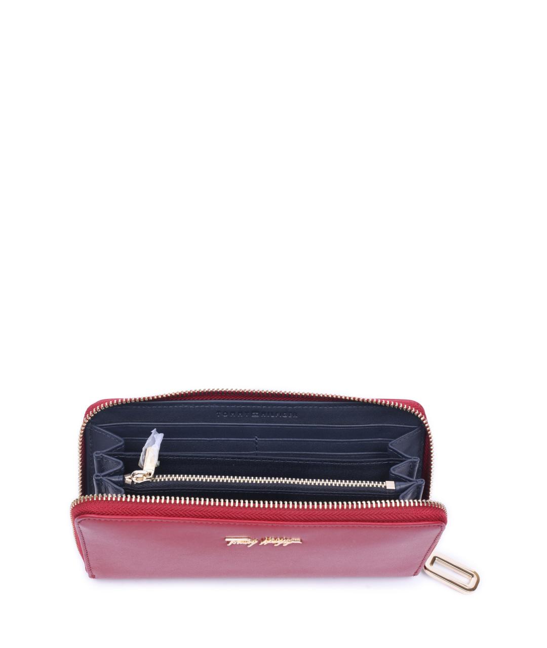 TOMMY HILFIGER Красный кожаный кошелек, фото 2