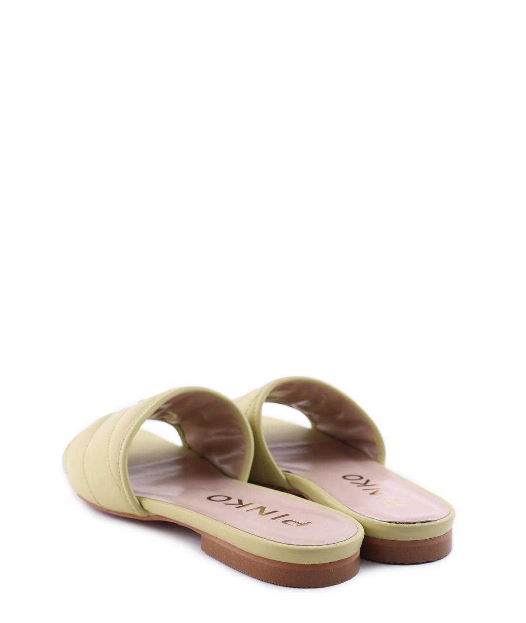 PINKO Зеленые кожаные мюли, фото 6