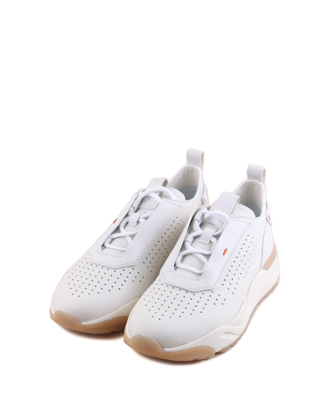 SANTONI Кожаные кроссовки, фото 6