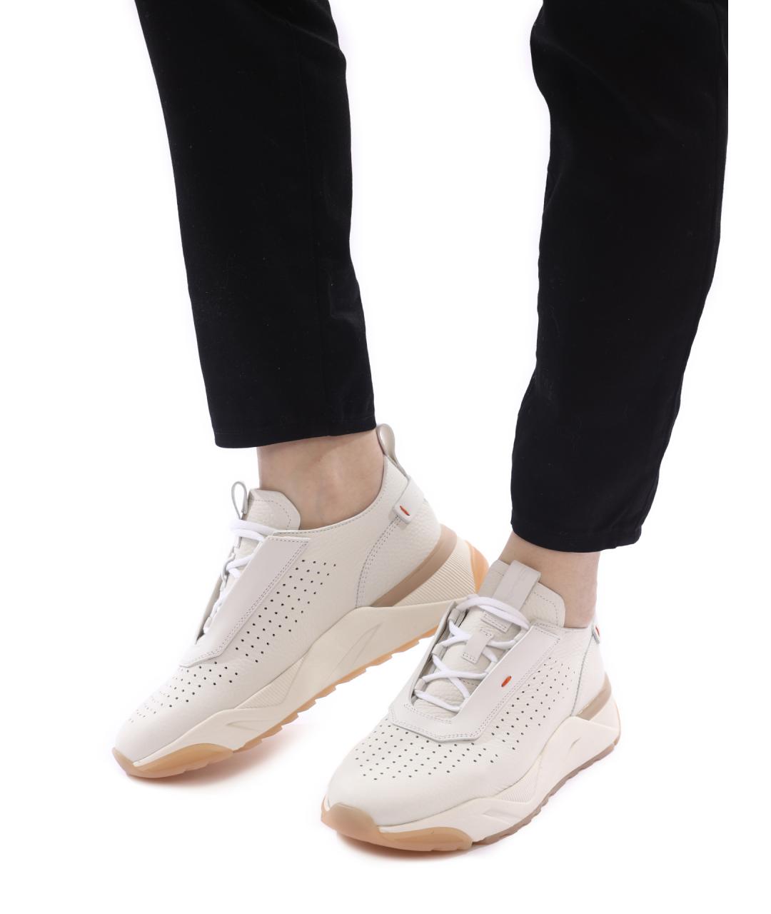 SANTONI Кожаные кроссовки, фото 2