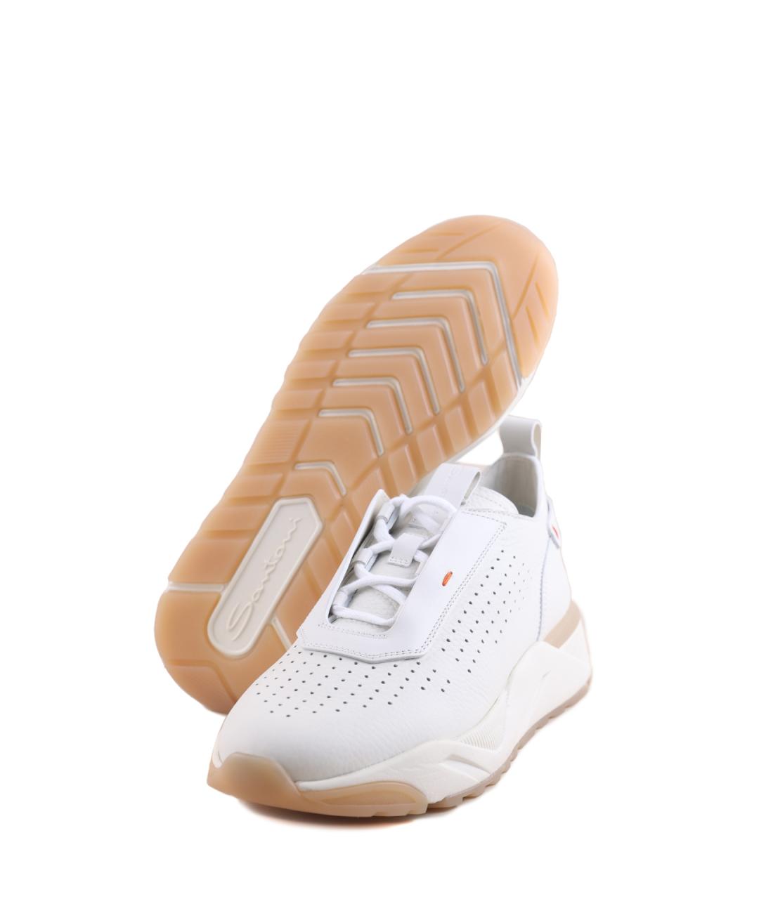 SANTONI Кожаные кроссовки, фото 3