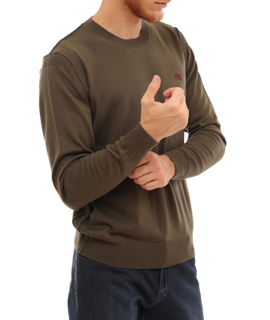 ETRO Хаки шерстяной джемпер / свитер, фото 7