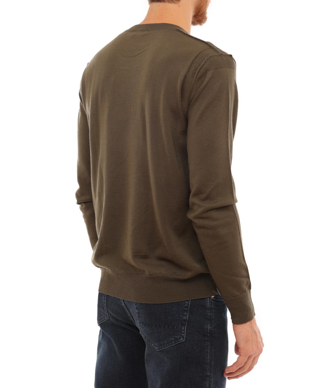 ETRO Хаки шерстяной джемпер / свитер, фото 5