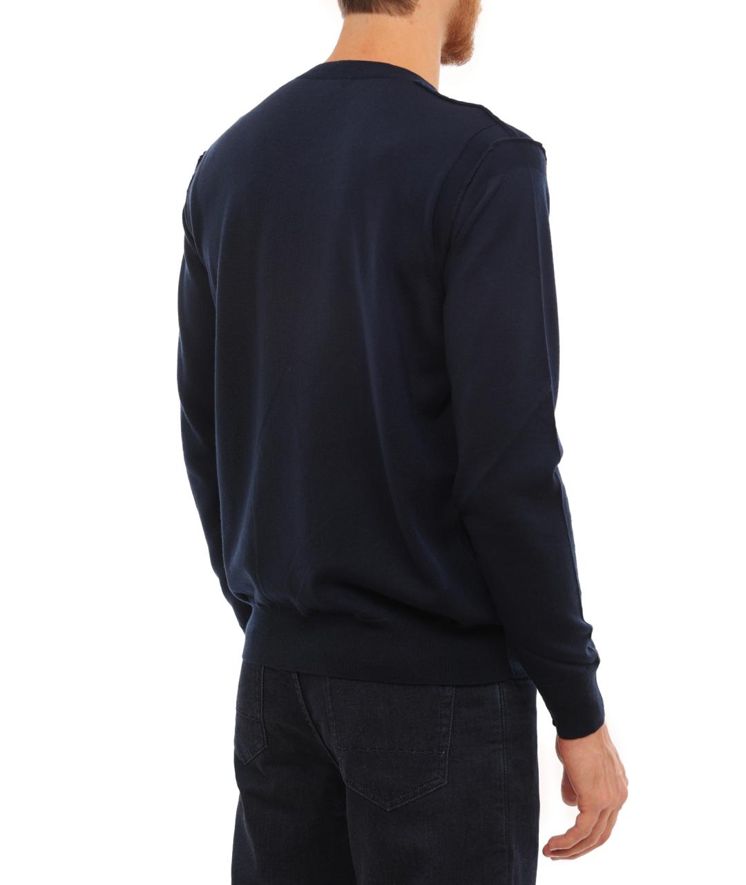 ETRO Темно-синий шерстяной джемпер / свитер, фото 4