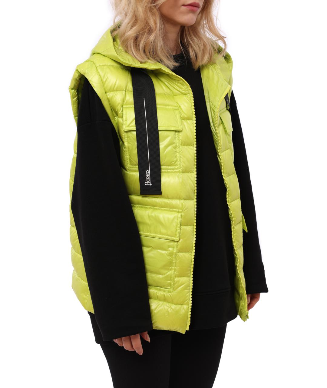 HERNO Салатовый жилет, фото 4