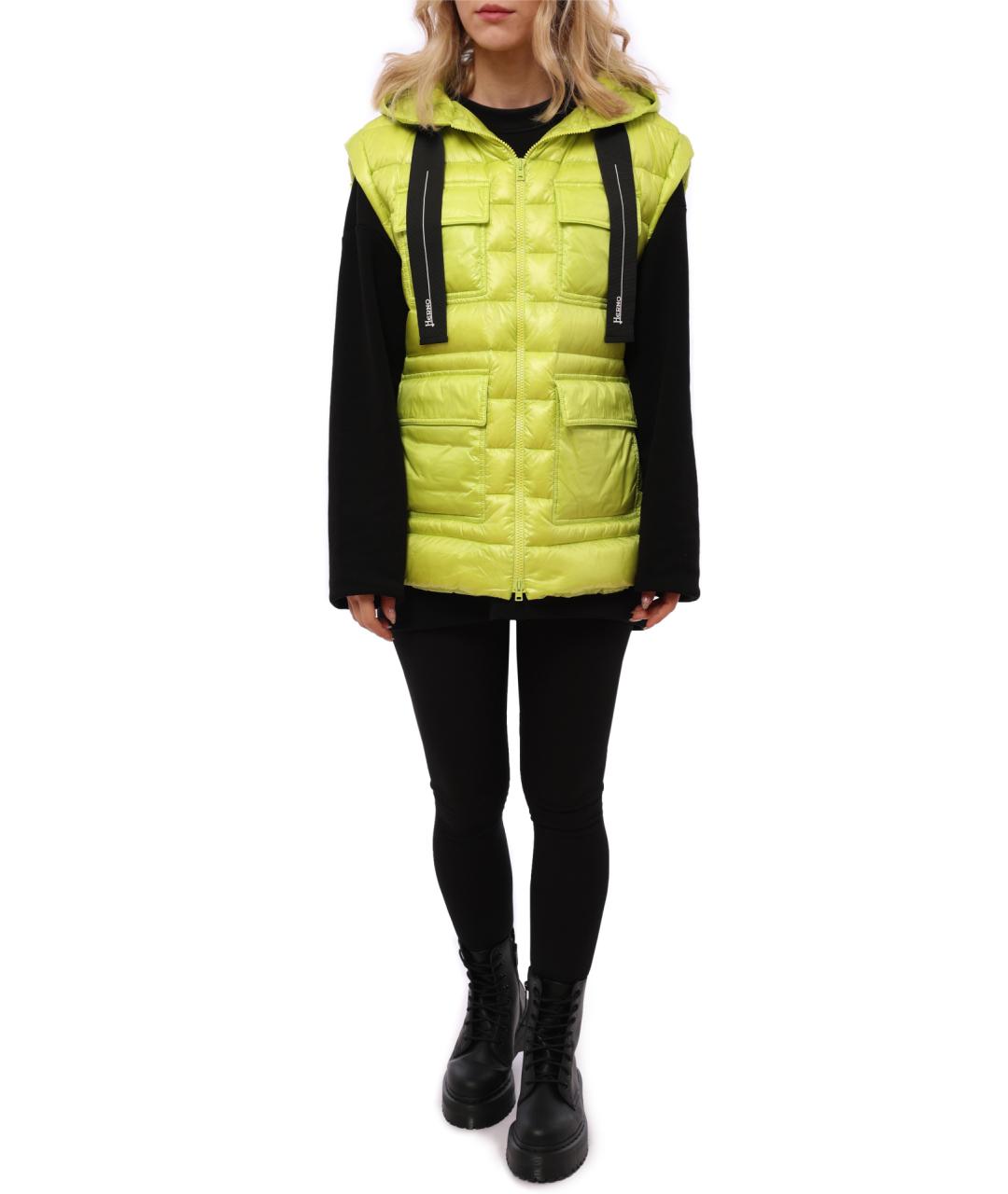 HERNO Салатовый жилет, фото 2