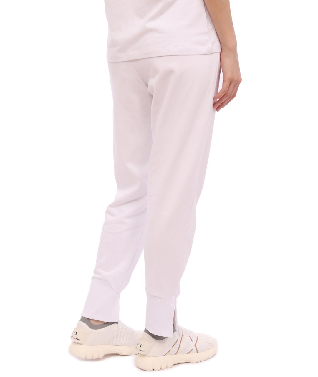 ARMANI EXCHANGE Белые хлопковые прямые брюки, фото 4
