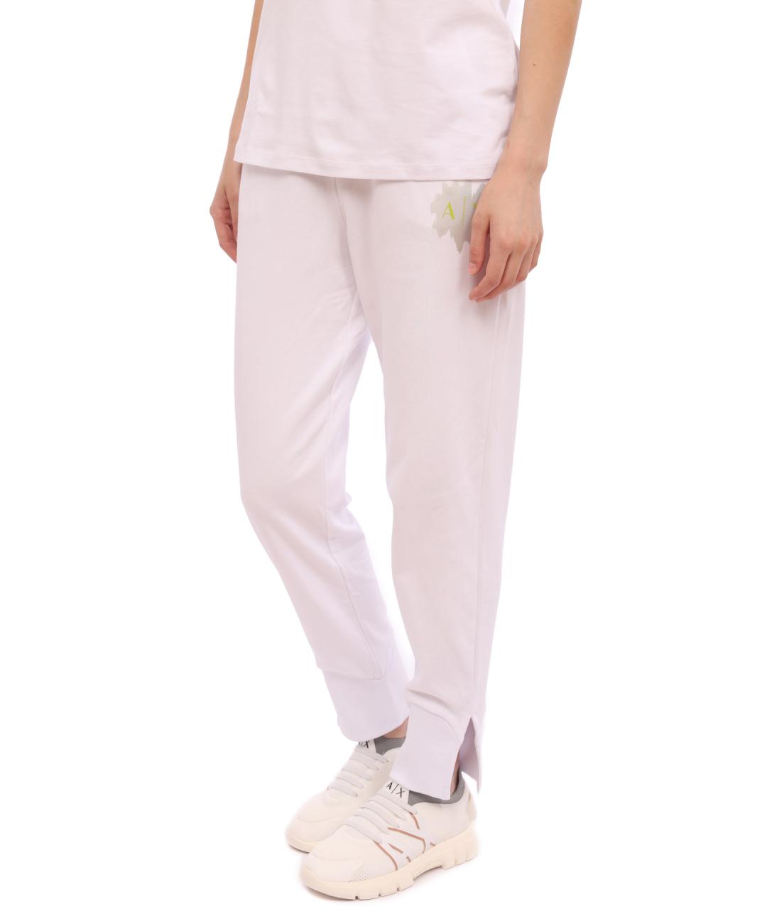 ARMANI EXCHANGE Белые хлопковые прямые брюки, фото 3