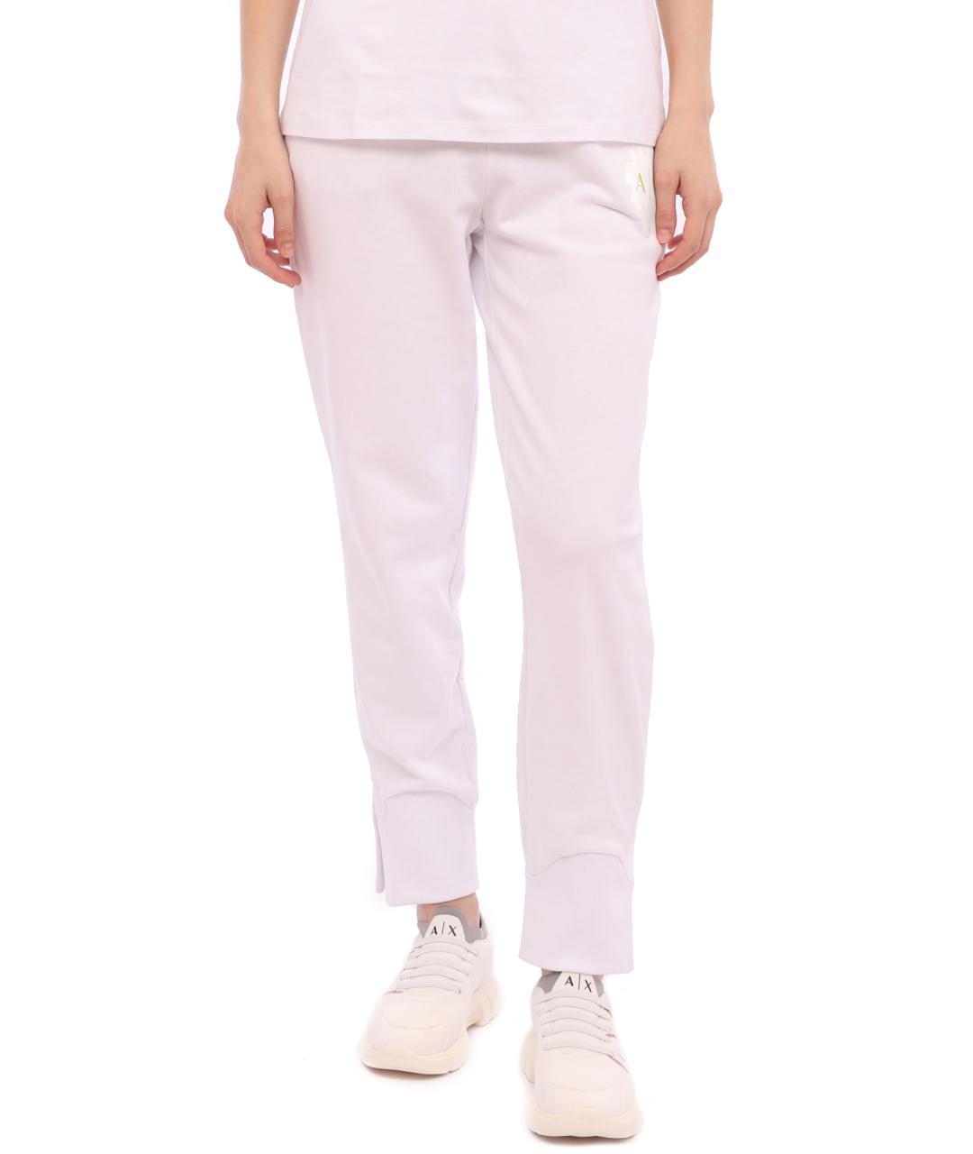 ARMANI EXCHANGE Белые хлопковые прямые брюки, фото 1