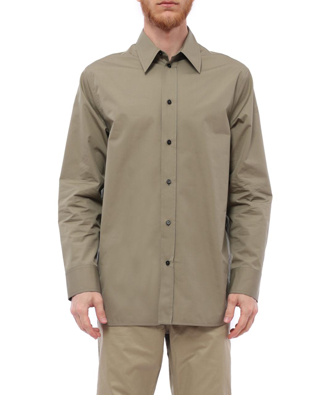 JIL SANDER Бежевая хлопковая кэжуал рубашка, фото 1