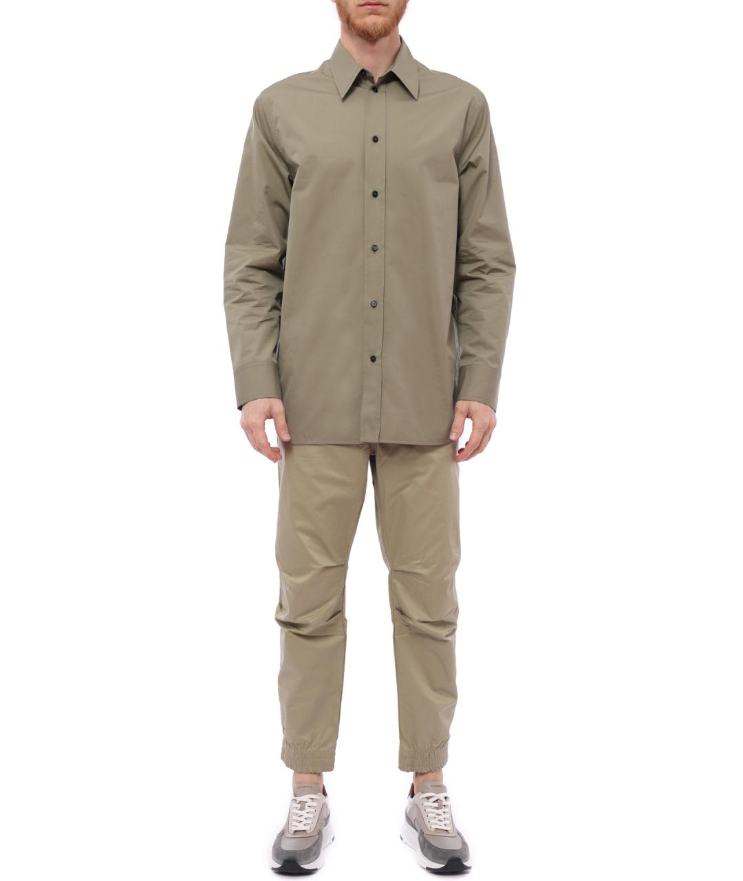 JIL SANDER Бежевая хлопковая кэжуал рубашка, фото 2