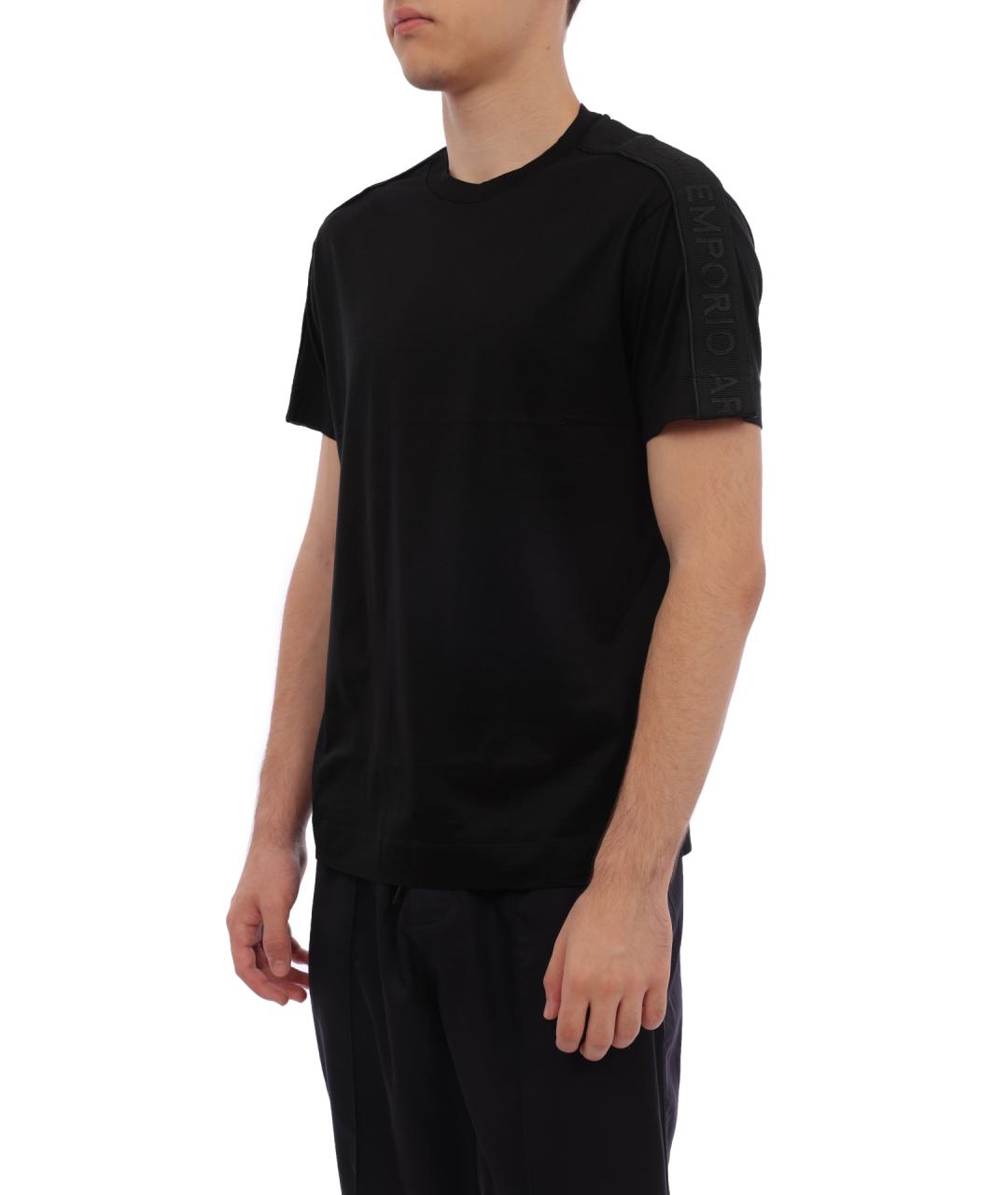 EMPORIO ARMANI Черная футболка, фото 3
