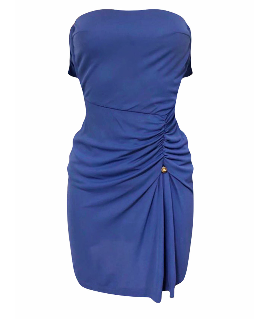 ELISABETTA FRANCHI Голубое вискозное повседневное платье, фото 1