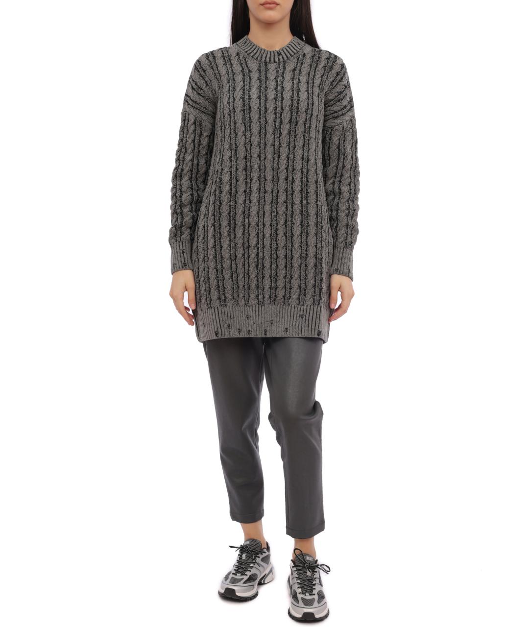 DIESEL Серый хлопковый джемпер / свитер, фото 1