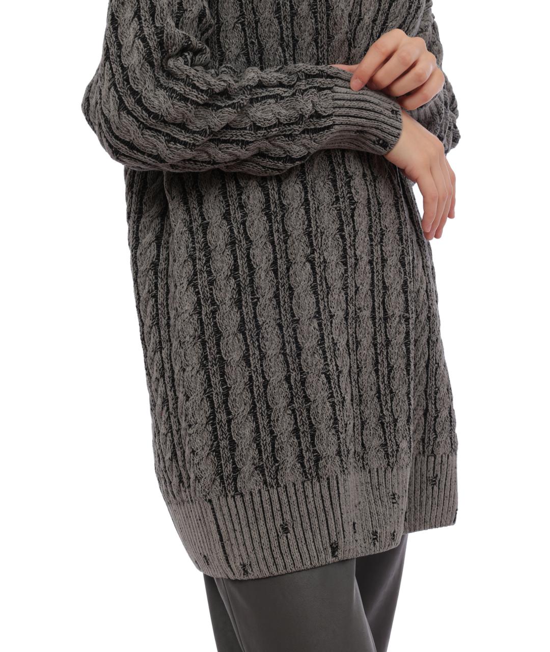 DIESEL Серый хлопковый джемпер / свитер, фото 4