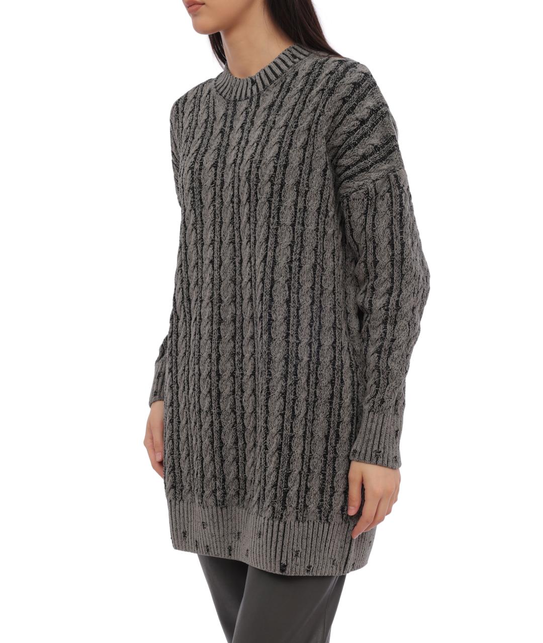 DIESEL Серый хлопковый джемпер / свитер, фото 2