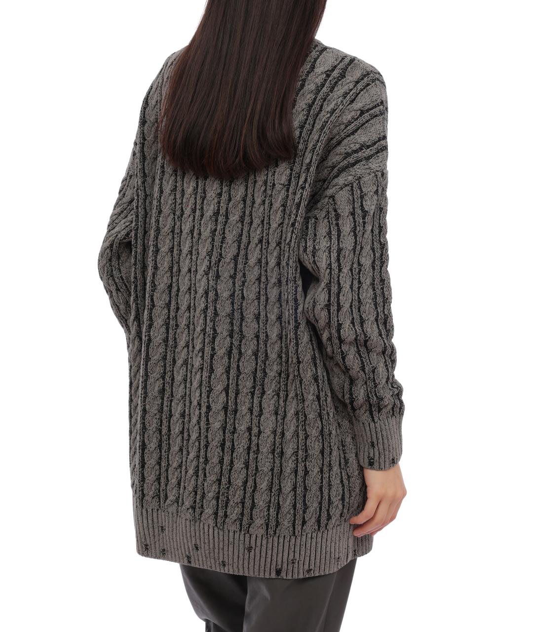 DIESEL Серый хлопковый джемпер / свитер, фото 5