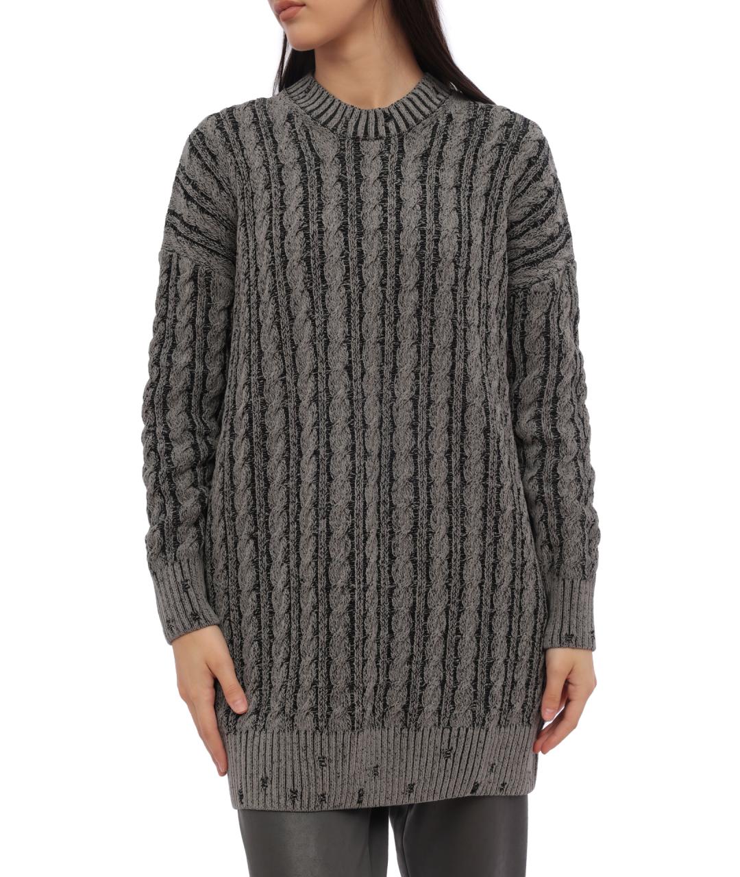 DIESEL Серый хлопковый джемпер / свитер, фото 3