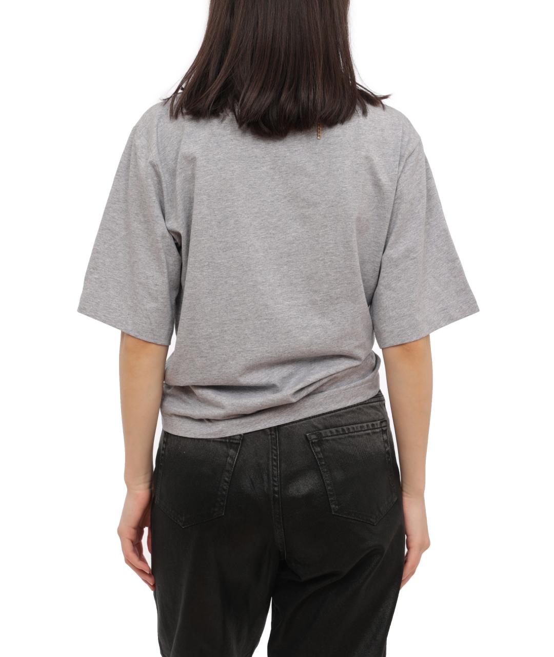 PINKO Серая хлопковая футболка, фото 5