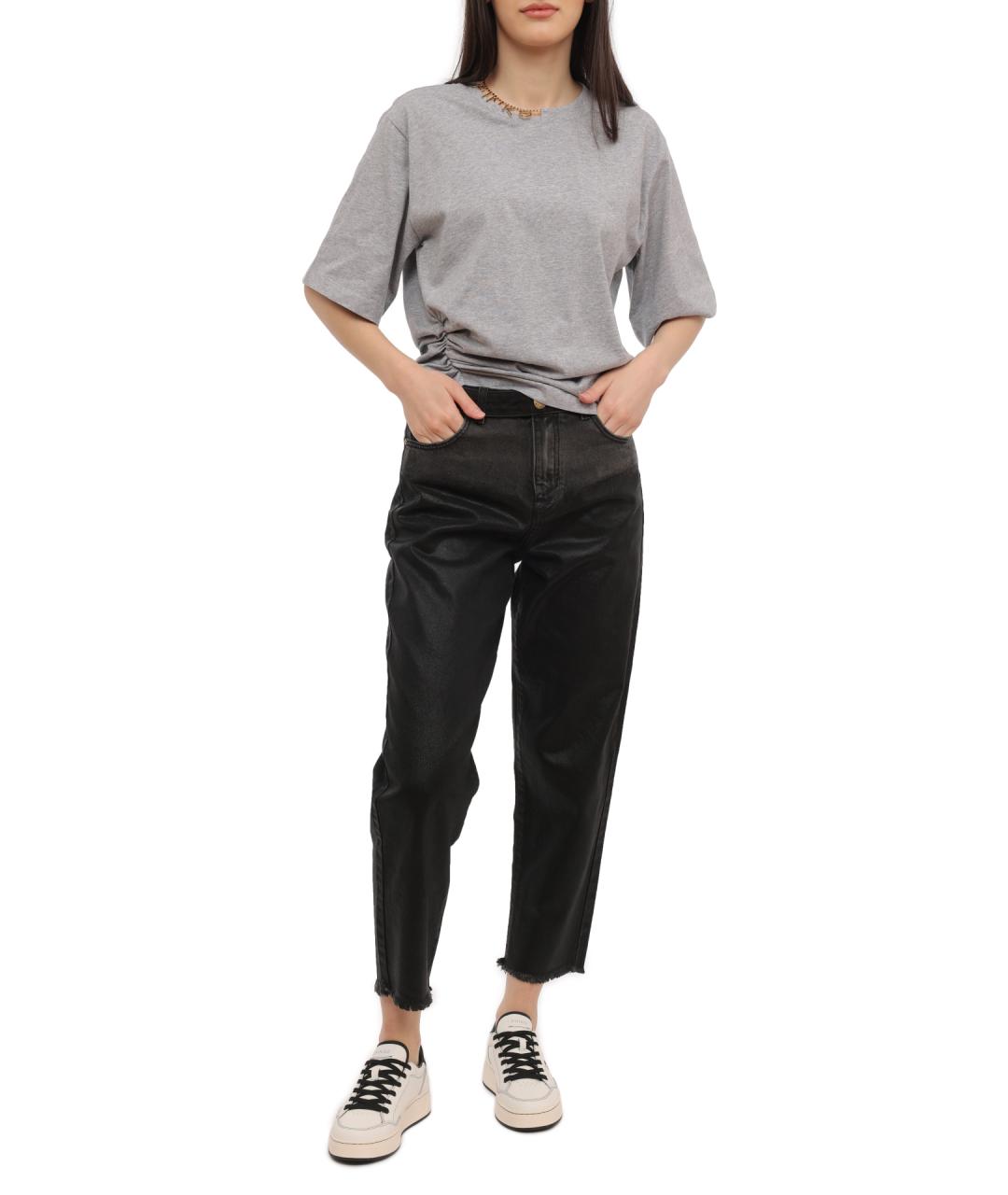 PINKO Серая хлопковая футболка, фото 3