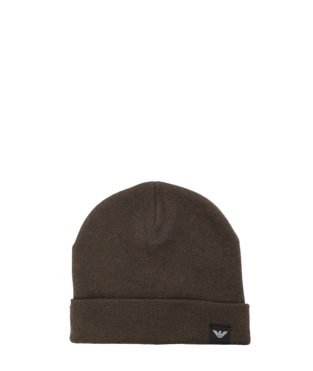 EMPORIO ARMANI Коричневая шапка, фото 1