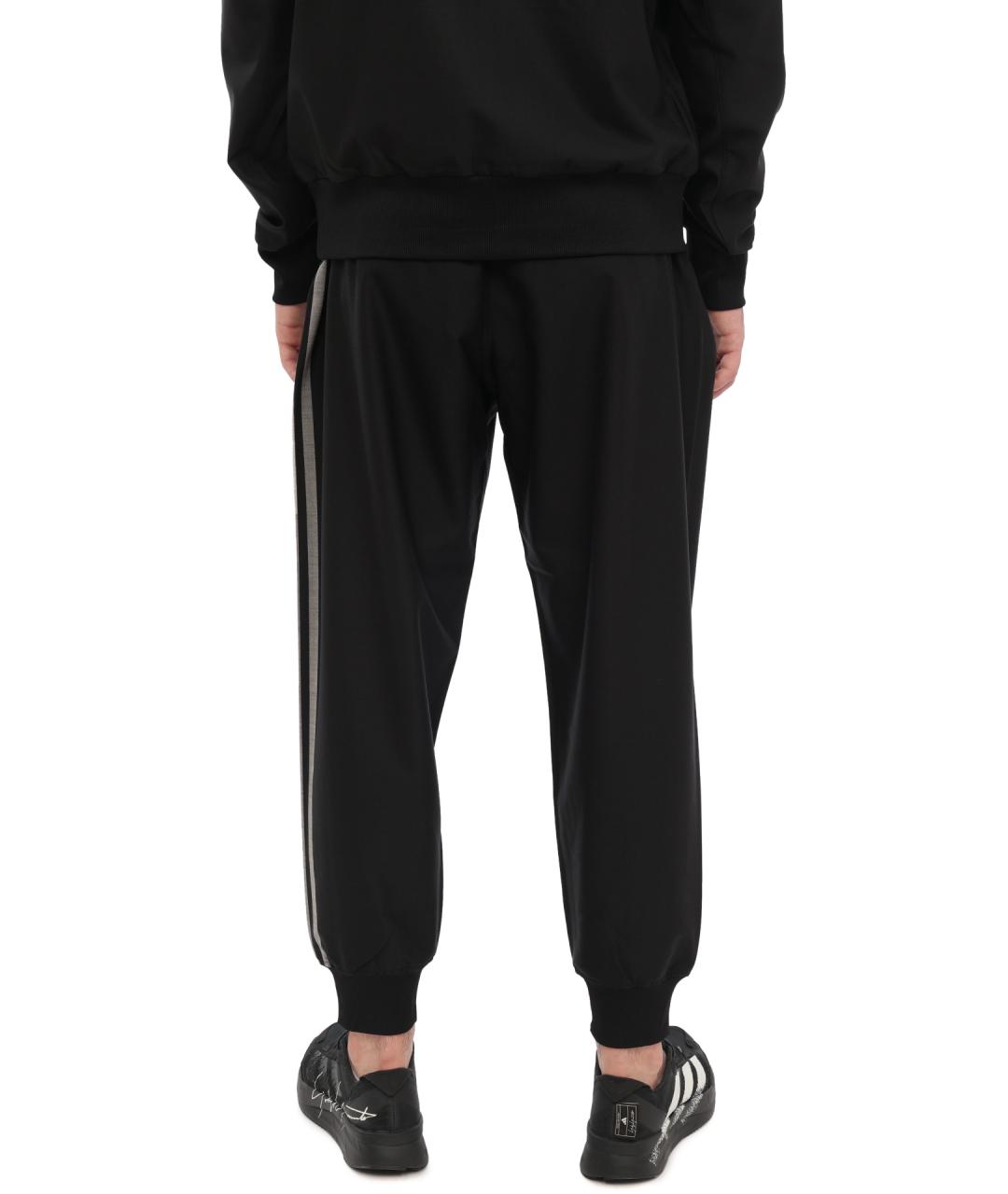 Y-3 Черные хлопковые повседневные брюки, фото 4