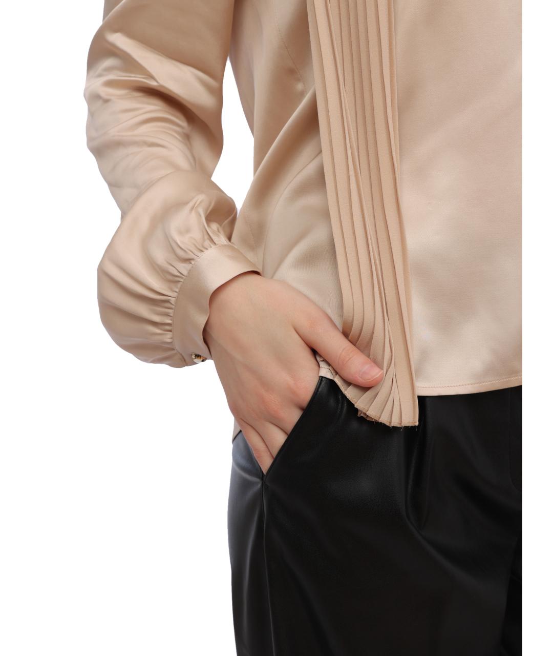 LIU JO Бежевая вискозная блузы, фото 4