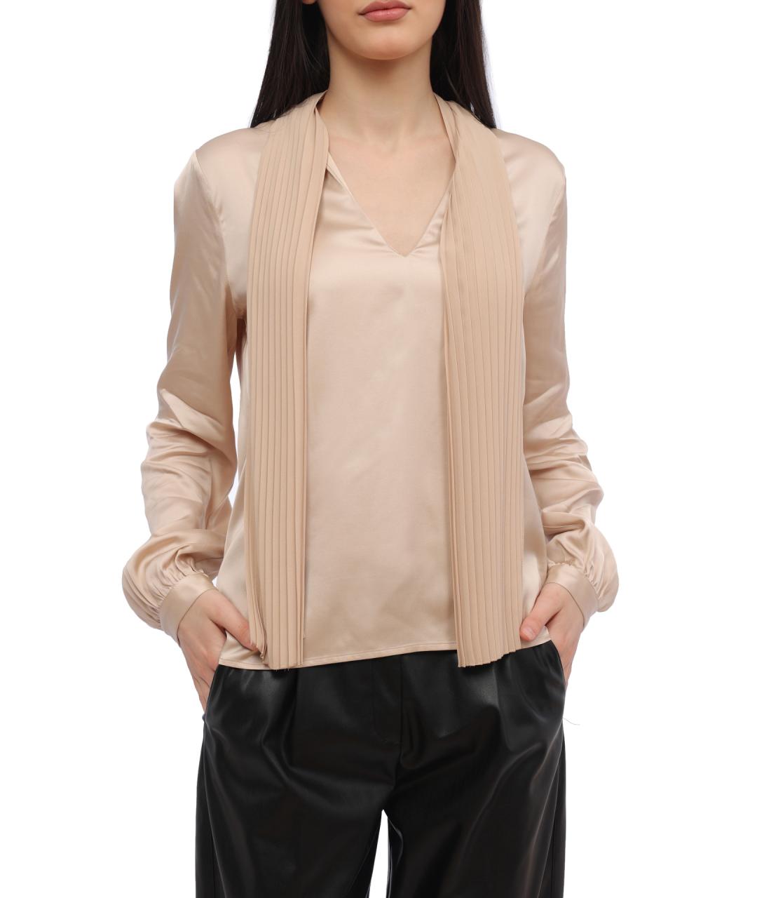LIU JO Бежевая вискозная блузы, фото 1