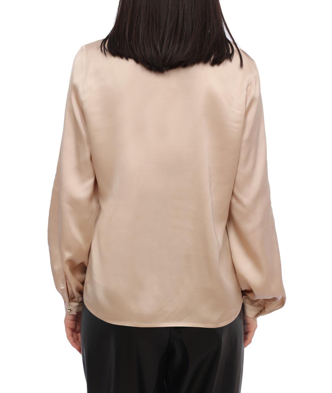 LIU JO Бежевая вискозная блузы, фото 5