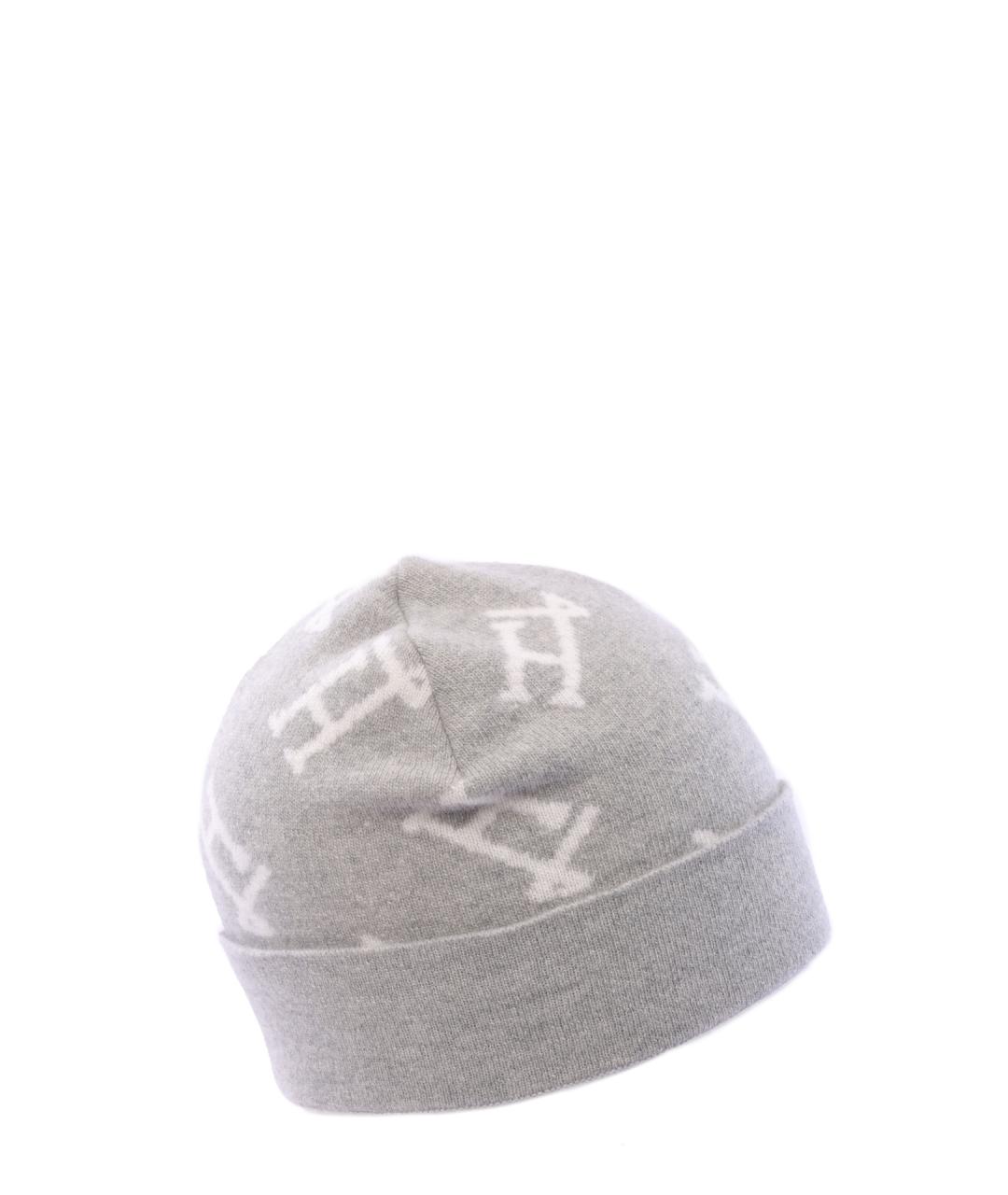 HERNO Серая шерстяная шапка, фото 4