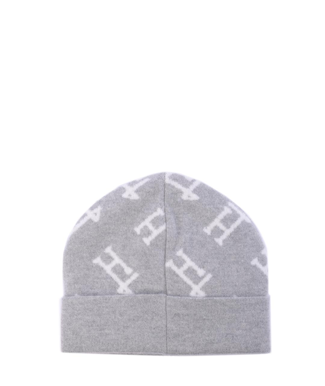 HERNO Серая шерстяная шапка, фото 3