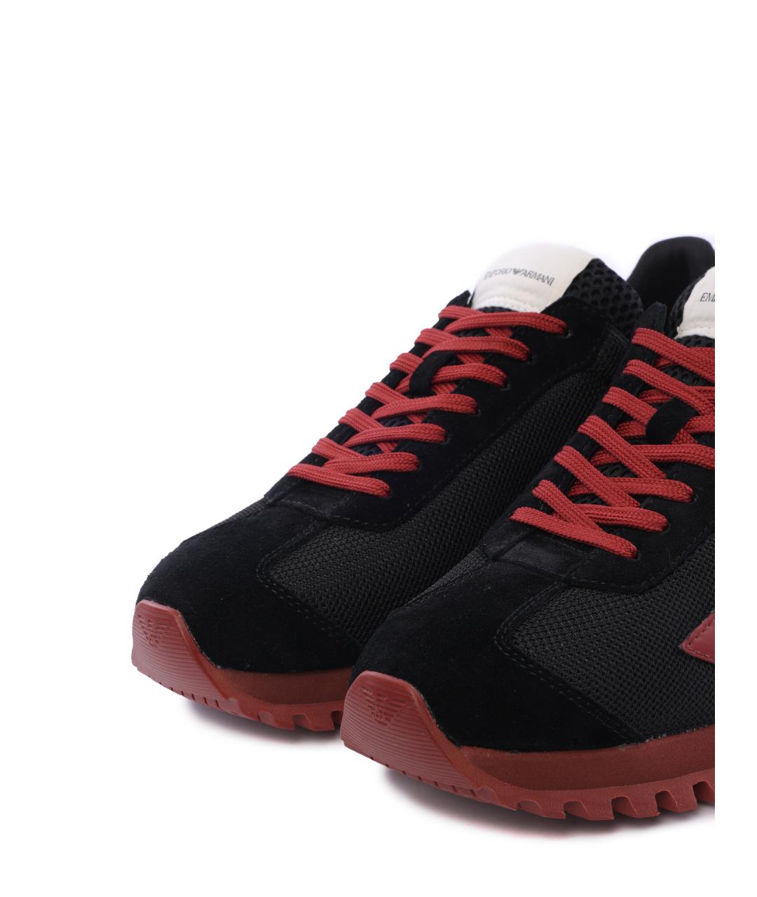 EMPORIO ARMANI Мульти текстильные низкие кроссовки / кеды, фото 6