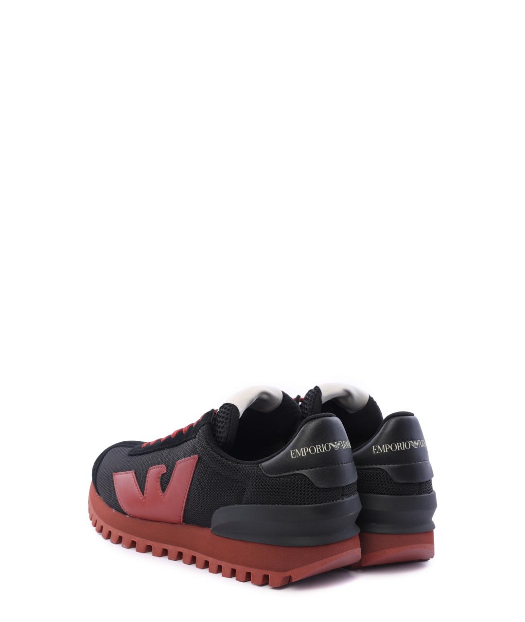 EMPORIO ARMANI Мульти текстильные низкие кроссовки / кеды, фото 3