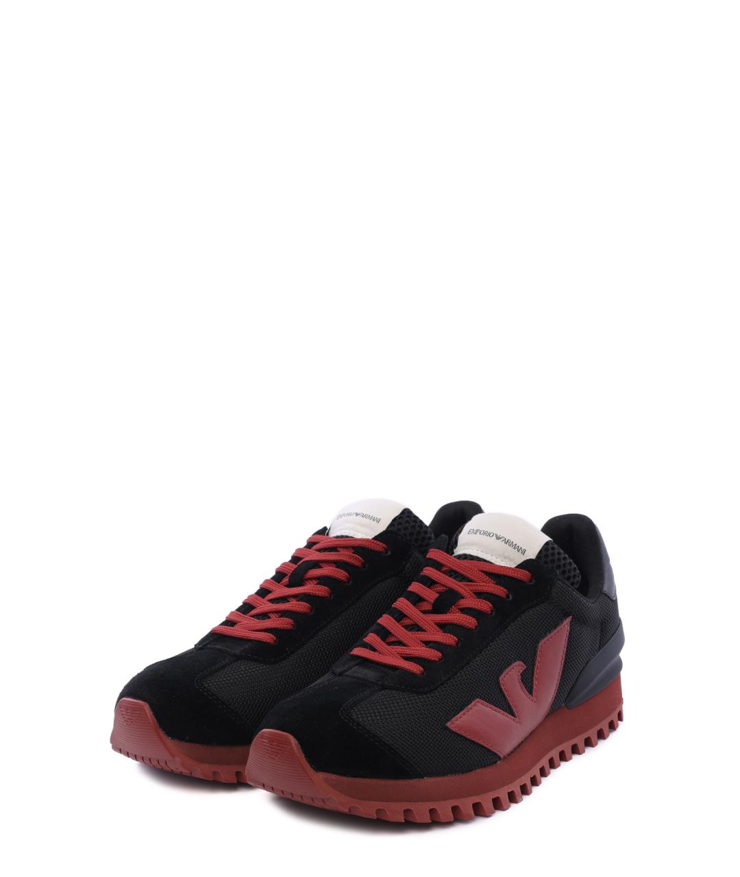 EMPORIO ARMANI Мульти текстильные низкие кроссовки / кеды, фото 2