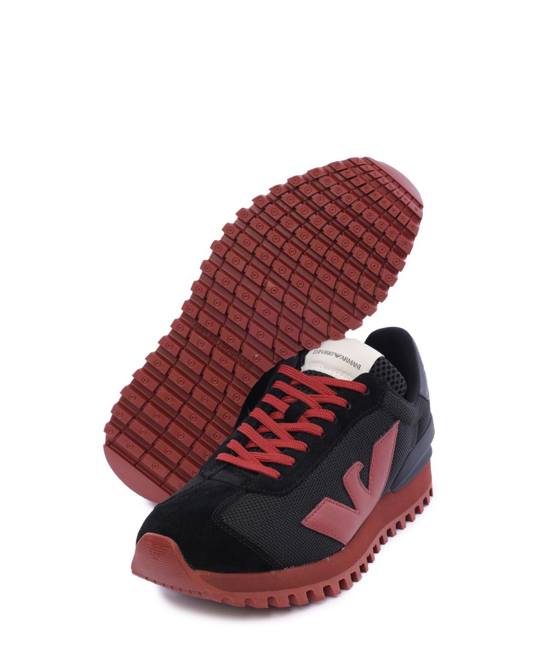 EMPORIO ARMANI Мульти текстильные низкие кроссовки / кеды, фото 5