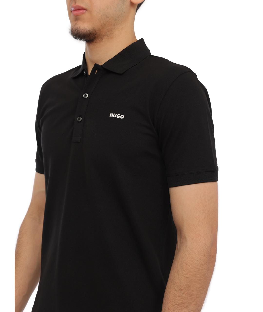 HUGO Хлопковое поло с коротким рукавом, фото 3