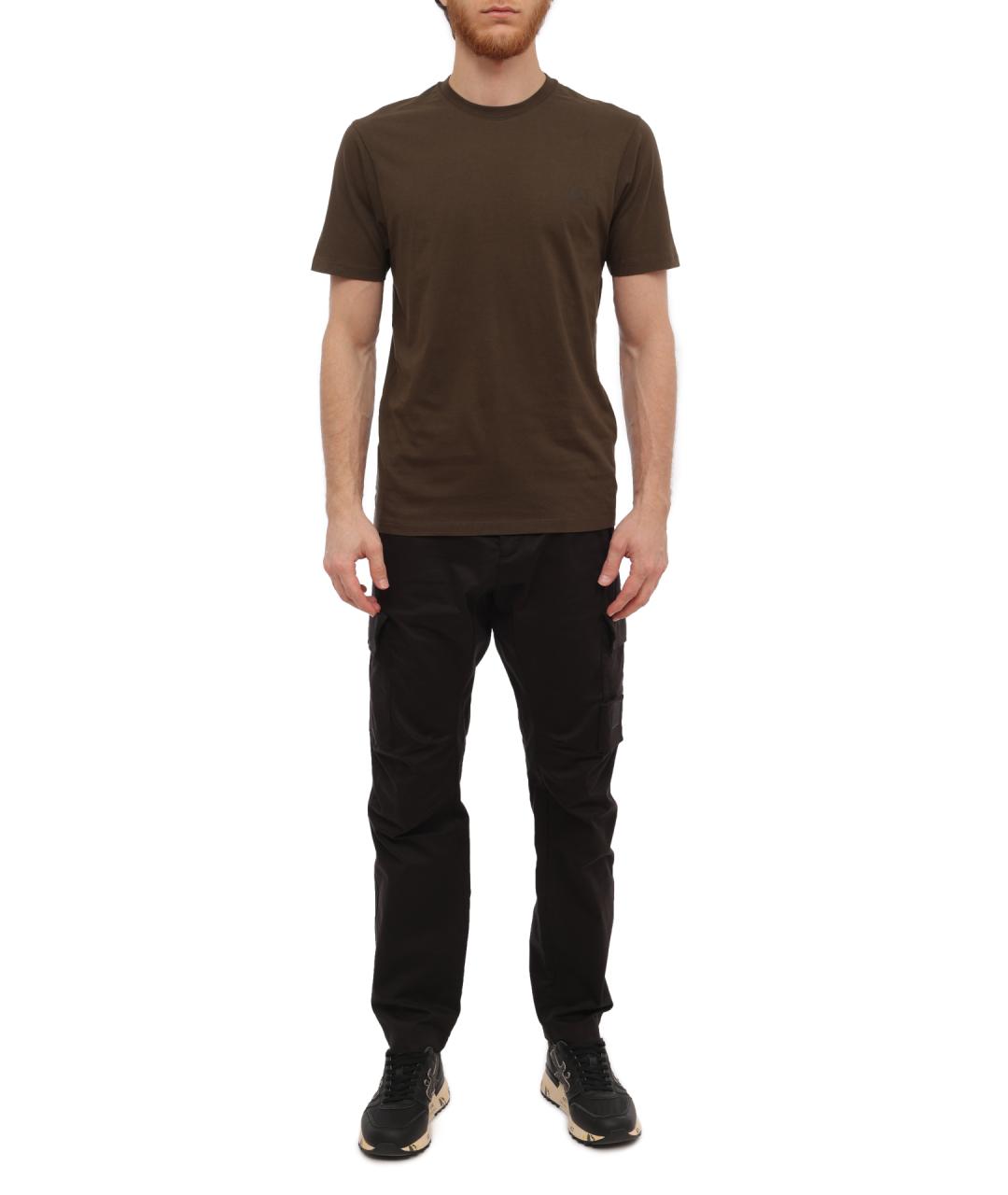 CP COMPANY Хаки хлопковая футболка, фото 1